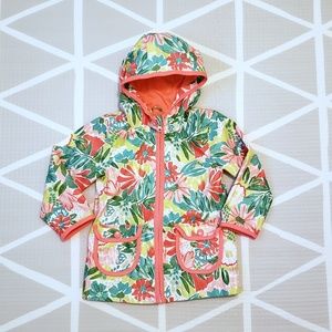 🧸Cat & Jack Neon Floral Rain Coat